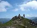 Der trigonometrische Punkt auf dem Gipfel