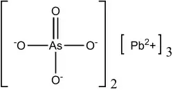 Strukturformel von Blei(II)-arsenat