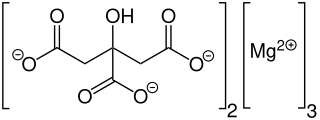 Strukturformel von Trimagnesiumdicitrat