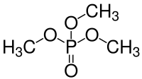 Strukturformel von Trimethylphosphat