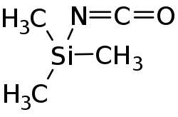 Strukturformel von Trimethylsilylisocyanat