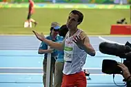 Karol Hoffmann, 2016 noch Vizeeuropameister, blieb in Qualifikationsgruppe&nbsp;B diesmal ohne gültigen&nbsp;Sprung