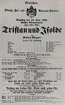 Uraufführung Tristan und Isolde