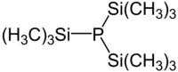 Strukturformel von Tris(trimethylsilyl)phosphan