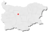 Karte von Bulgarien, Position von Trojan (Bulgarien) hervorgehoben