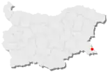 Karte von Bulgarien, Position von Zarewo hervorgehoben