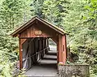 Tschennertobel-Brücke, gedeckte Holzbrücke von 1938