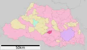 Lage Tsurugashimas in der Präfektur