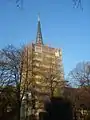 Turm während der Sanierung im Januar 2014