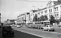 Vierachsiger Gelenkwagen mit Doppelachse im Nachläufer, aufgenommen 1966 in Moskau