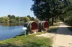 Skulptur Nord Stream Doppelpipeline