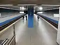 Blick auf die Bahnsteigebene vor der Sanierung