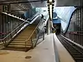 Gläserne Kuppel über dem Bahnsteig