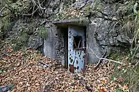 Eingang in einen der Seitenstollen
