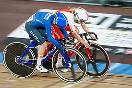 Zwischensprint im Omnium bei der Bahn-WM 2020 in Berlin