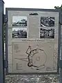 Schautafel mit historischen Aufnahmen