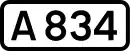 A834 road