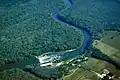 Lock and Dam No. 1 des Cape Fear Rivers im Bladen County