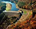 Westville Lake (Stausee) in Worcester County, Massachusetts