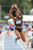 Tori Franklin – ausgeschieden als Achte mit 14,03&nbsp;m