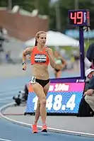 Maria Michta-Coffey gewann das 20.000-Meter-Bahngehen