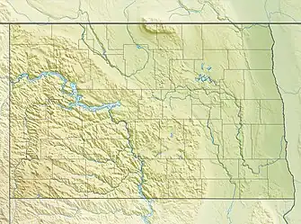 Reliefkarte: North Dakota