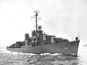 USS Cooper im Hafen von New York, 25. März 1944