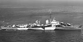 USS Lindsey (DM-32) vor San Pedro, Kalifornien, 5.&nbsp;September&nbsp;1944