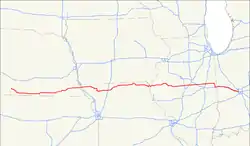 Karte des U.S. Highways 136