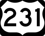 Straßenschild des U.S. Highways 231