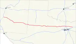 Karte des U.S. Highways 380