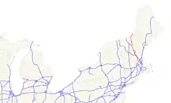 Karte des U.S. Highways 3