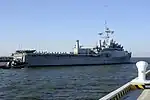 USS Nashville bei einem Auslaufmanöver, Januar 2009
