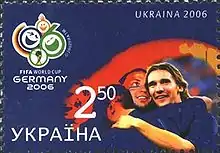 Briefmarken aus der Ukraine, hier mit dem Spieler Andrij Schewtschenko