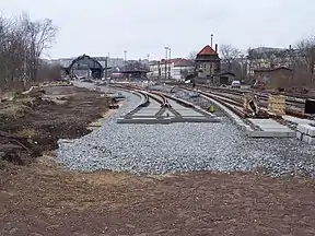 Erste neue Weichen vor dem Hauptbahnhof