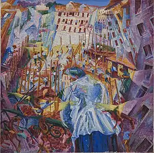 FuturismusUmberto Boccioni:La strada entra nella casa, Öl auf Leinwand (1911)
