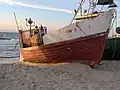 Fischerboot am Strand