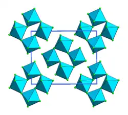 Kristallstruktur von Osmium(V)-fluorid