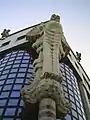 Eule am Hauptgebäude der Bibliothek der TU Wien