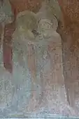 Heimsuchung Mariens, in deren Leib das Jesuskind zu erkennen ist