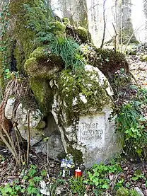 Schon in seiner Jugend nutzte Kaspar Stangassinger in der Nähe seines Wohnhauses einen steinernen „Predigtstuhl“ zum Üben.