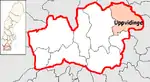 Lage der Gemeinde Uppvidinge