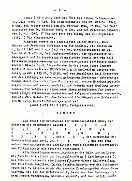 Seite 4, Anrechnungen, Freisprüche, Beginn der Begründung