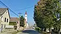 Blick auf die ref. Kirche