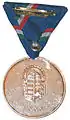 Admiral-Horthy-Medaille in Silber – Rückseite