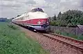 VT 18.16.07 auf einer Sonderfahrt durch Langenwolmsdorf (Mai 2002)