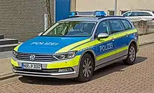 Einsatzfahrzeug der Niedersächsischen Polizei auf Norderney