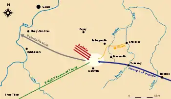 Schlachtverlauf der Schlacht von Val-ès-Dunes