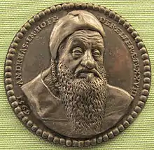 Andreas I. auf einer Medaille von Valentin Maler 1569