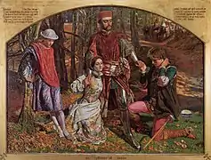 William Holman Hunt: Two Gentlemen of Verona, Valentine Rescuing Sylvia From Proteus, 1850 oder 1851